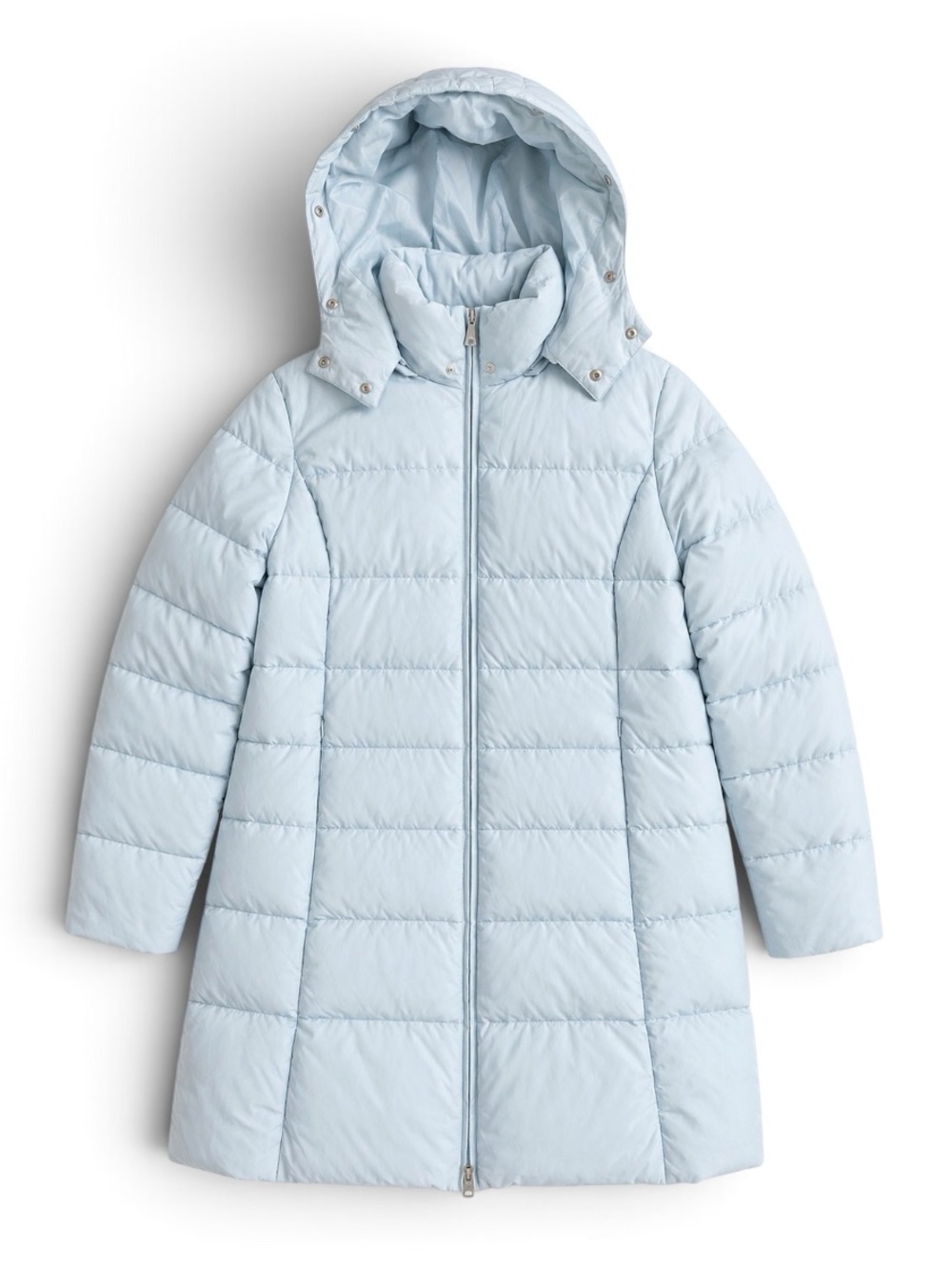 Weatherproof Down Puffer Jacket Hooded Winter Coat Pastel Blue Size Large